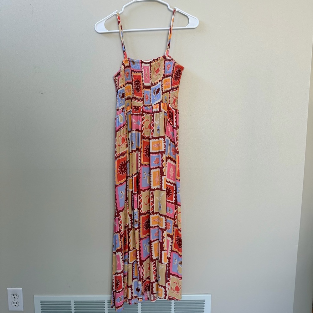 Patrons of Peace Vibrant Patchwork Midi Dress Sz S - Picture 7 of 11